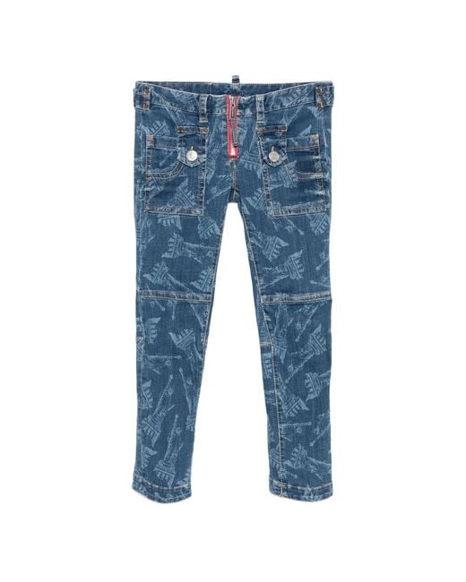 DSquared² Blue Cropped Jeans