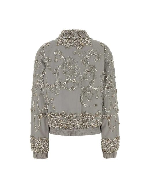 Dries Van Noten Gray Bomber Jackets
