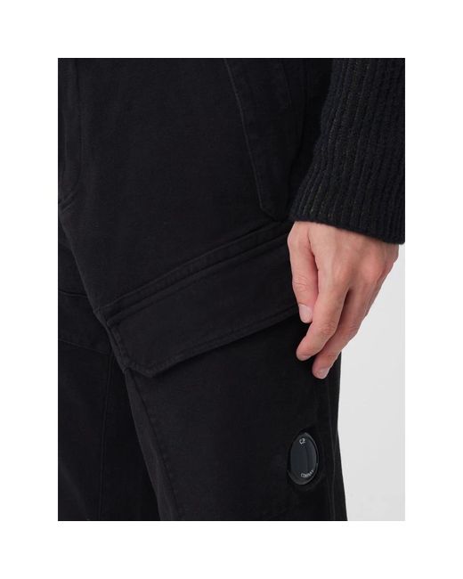 C P Company Black Chinos for men