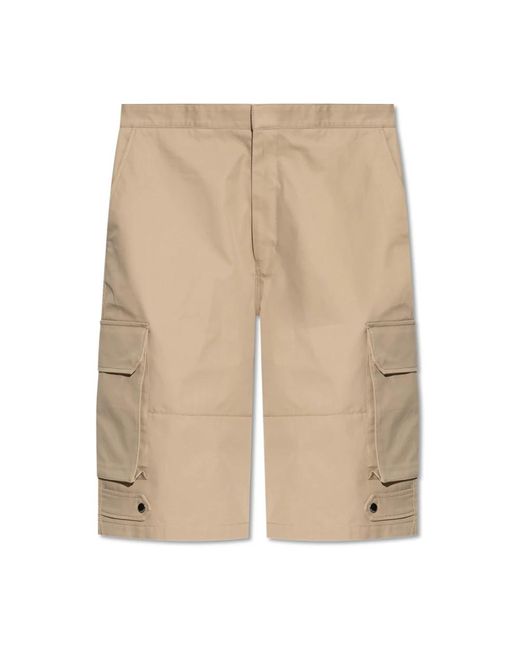 AMI Korte Broeken ,Katoen Logo Shorts in het Natural voor heren