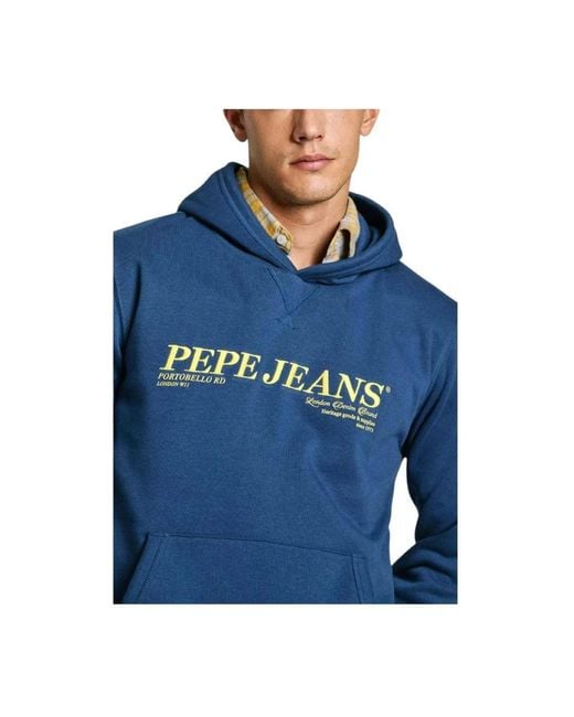 Pepe Jeans Blue Hoodies for men