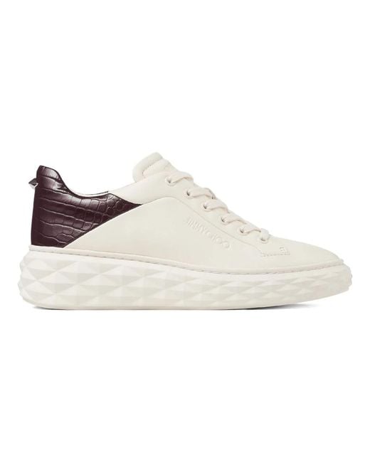 Jimmy Choo White Latte Deep Merlot Diamantring