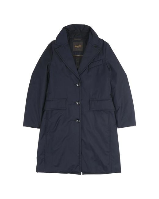 Moorer Blue Single-Breasted Coats