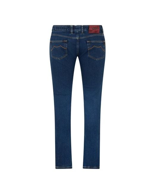Moorer Blue Slim Fit Jeans for men