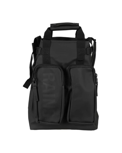 Rains Black Backpacks for men