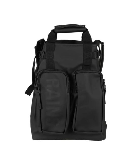 Rains Texel tote rucksack in Black für Herren