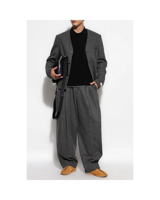 Jacquemus Tops ,Blauw ,Katoen Tricot Polo in het Black voor heren