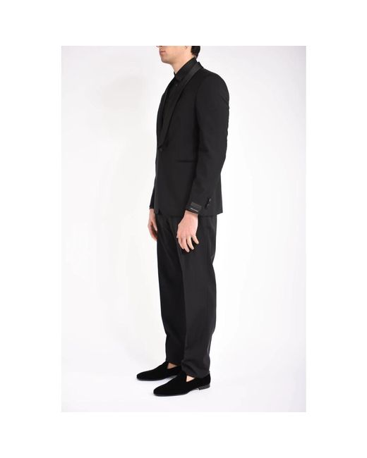 Tagliatore Black Single Breasted Suits for men
