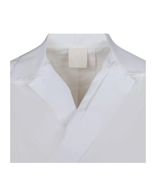 Givenchy White Weißes wickelhemd klassische passform