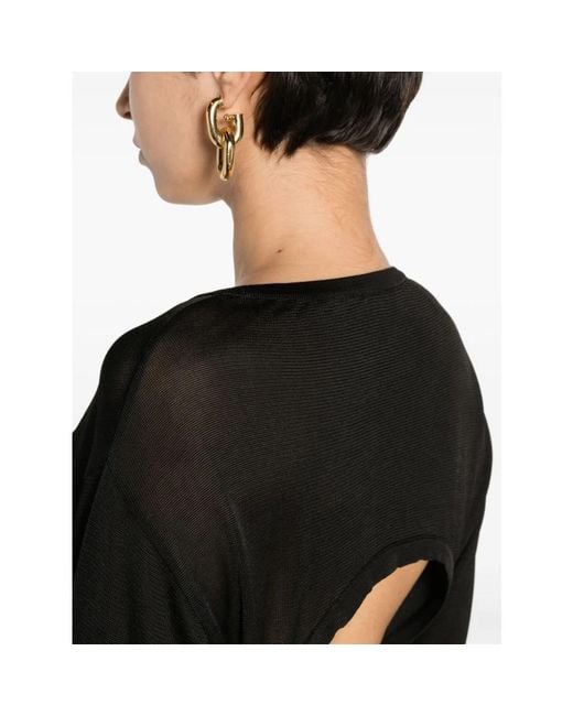 Saint Laurent Black Knitted Dresses