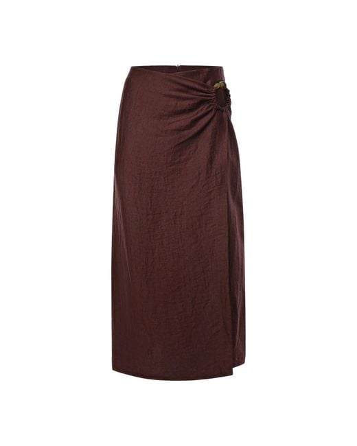 Ottod'Ame Brown Midi Skirts