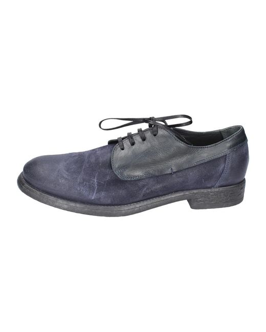 Moma Blue Laced Shoes for men