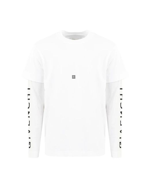 Givenchy White Long Sleeve Tops for men