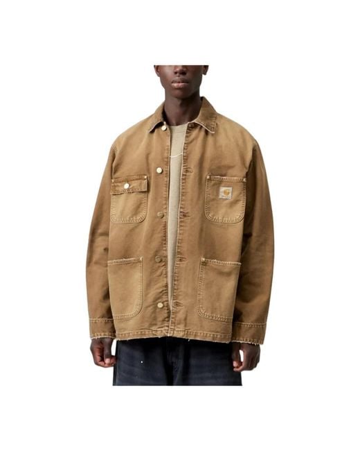 Carhartt Brown Denim Jackets for men