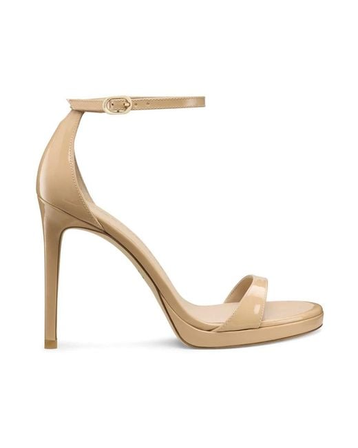 Stuart Weitzman Metallic Nudist Platform