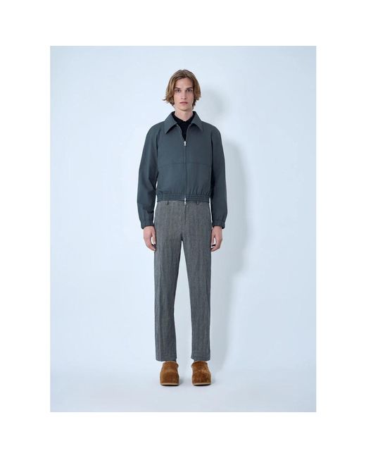 Dries Van Noten Blue Bomber Jackets for men