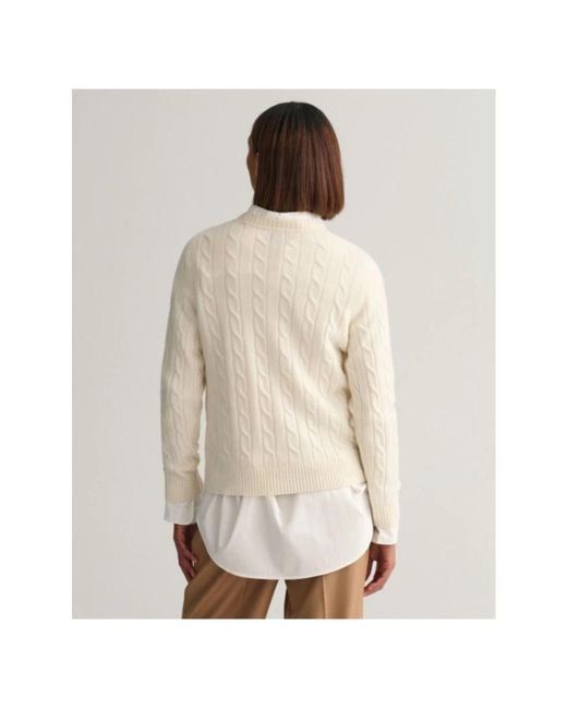 Gant Natural Round-Neck Knitwear