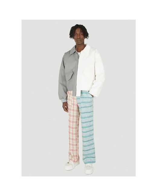 (DI)VISION Blue Straight Trousers for men