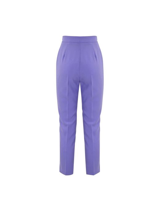 Elisabetta Franchi Purple Straight Trousers