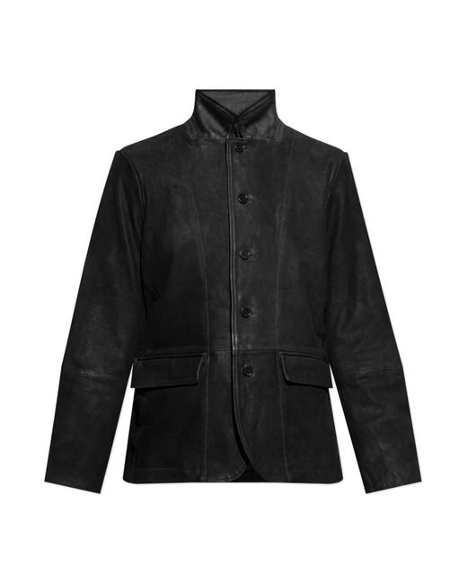 AllSaints Jassen ,Zwart ,Leer Jas Survey in het Black voor heren