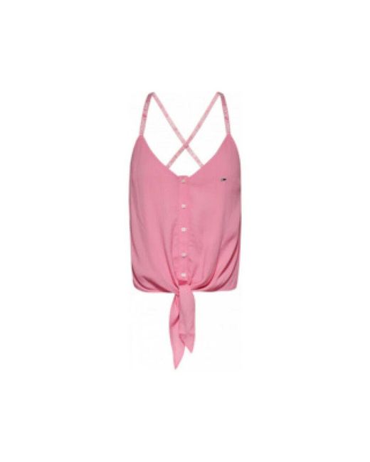 Tommy Hilfiger Pink Rosa Spaghetti Top Für Frauen