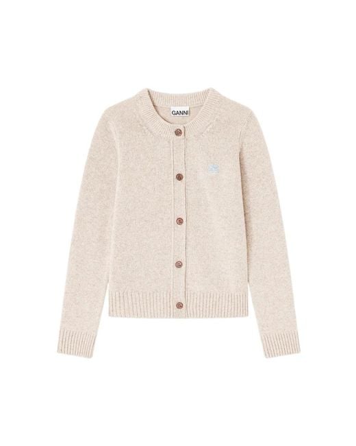 Cardigans Ganni de color Natural