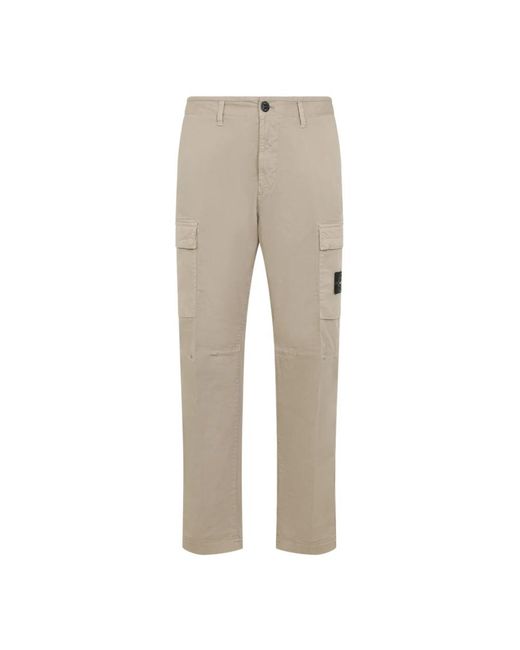 Stone Island Natural Slim-Fit Trousers for men