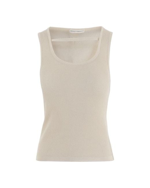 Niccolò Pasqualetti Natural Sleeveless Tops