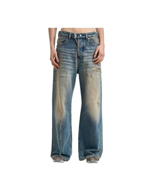 DIESEL Blue Wide Jeans