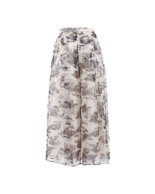 Max Mara Gray Maxi Skirts