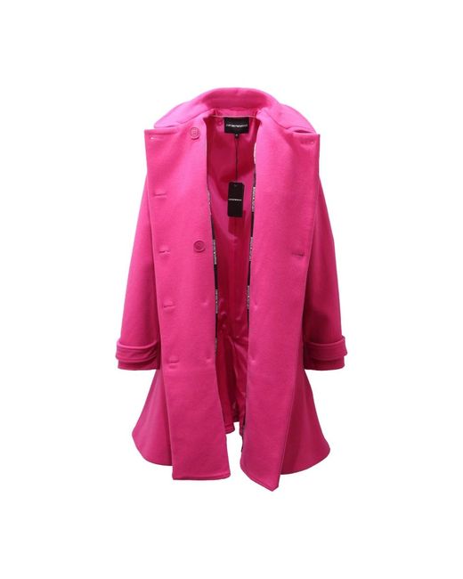 Armani Pink Double-Breasted Coats