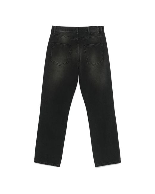 Paura Black Straight Fit Jeans for men