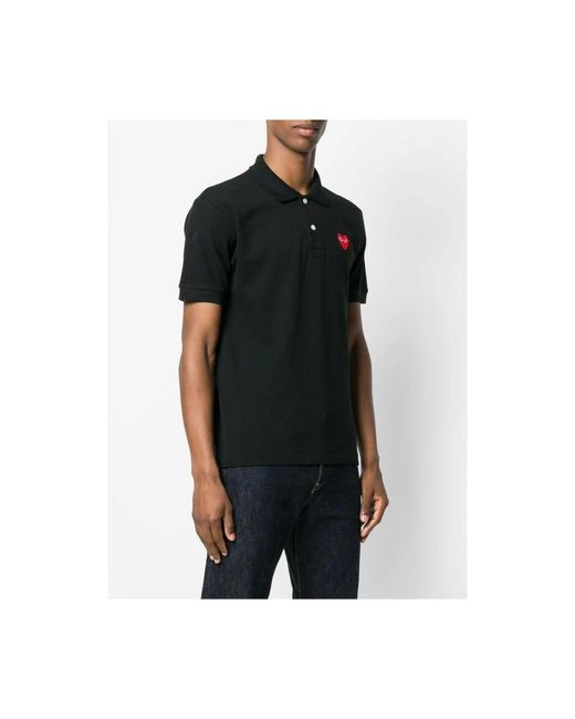 Tops > polo shirts COMME DES GARÇONS PLAY pour homme en coloris Black