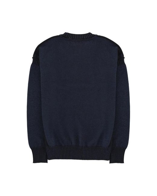 KENZO Blue Round-Neck Knitwear for men