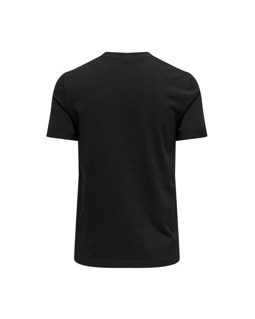 Camiseta casual de algodón ONLY de color Black