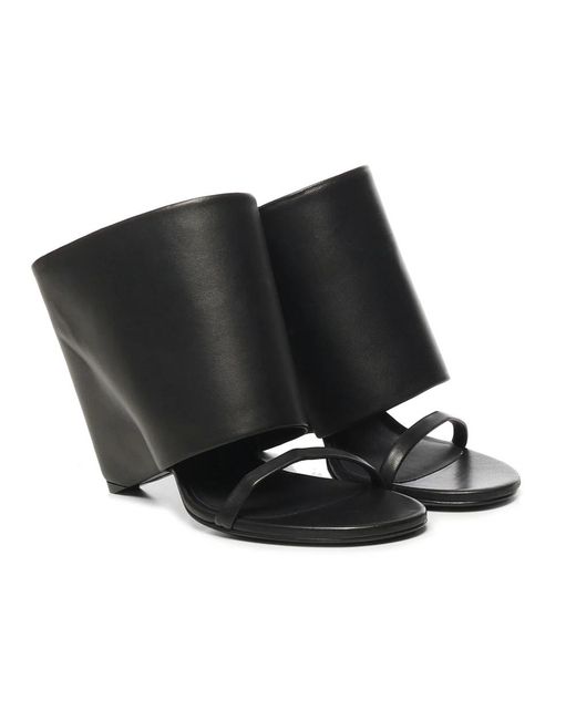 Courreges Black High Heel Sandals