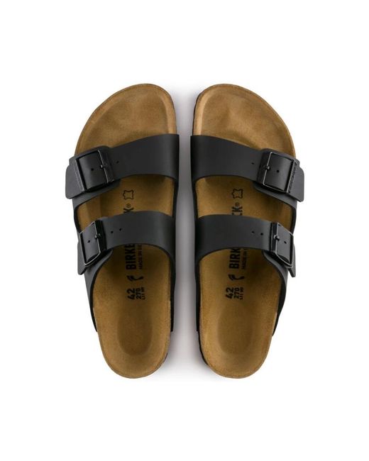 Birkenstock Brown Schwarze Sandalen Für Einen Stilvollen Look