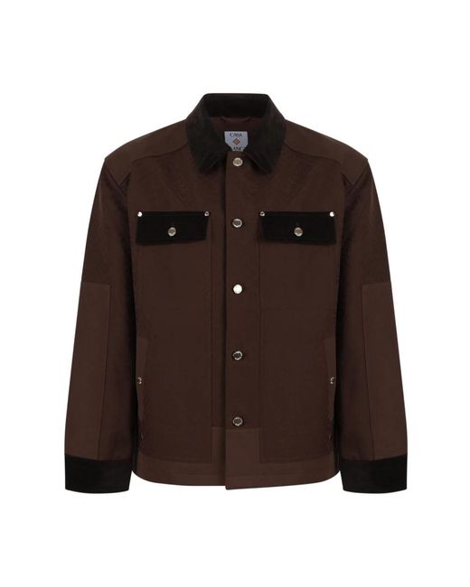 Casablanca Brown Denim Jackets for men