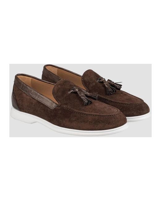 Loafers Kiton pour homme en coloris Brown