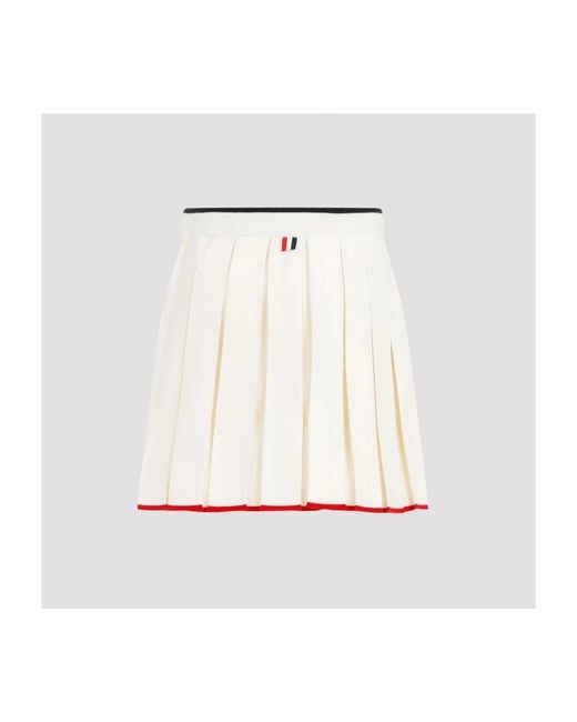 Thom Browne Natural Plissee-Tennisrock