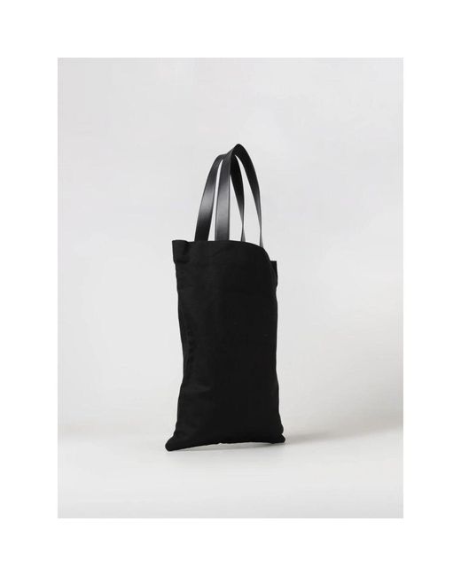 Jil Sander Black Schwarze Canvas-Tasche