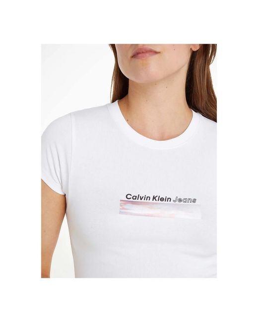 Calvin Klein White Casual box tee