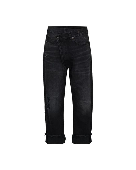 R13 Black Cropped Jeans