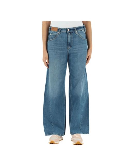 Replay Blue Wide Jeans