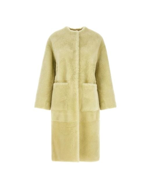 Blancha Yellow Faux Fur & Shearling Jackets