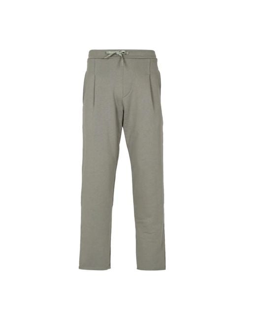 A PAPER KID Broeken ,Groen ,Katoen Groene Katoenen Sportbroek Met Elastische Tailleband in het Gray voor heren