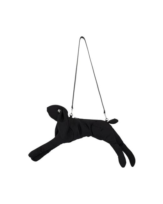 Simone Rocha Black Schwarze Synthetische Crossbody-Tasche Mit Lederfutter