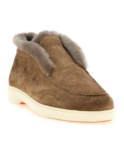 Santoni Brown Winter Boots
