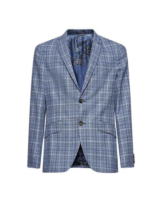 Etro Jassen ,Blauw ,Katoen Blauwe Wollen Katoenen Jas in het Blue voor heren