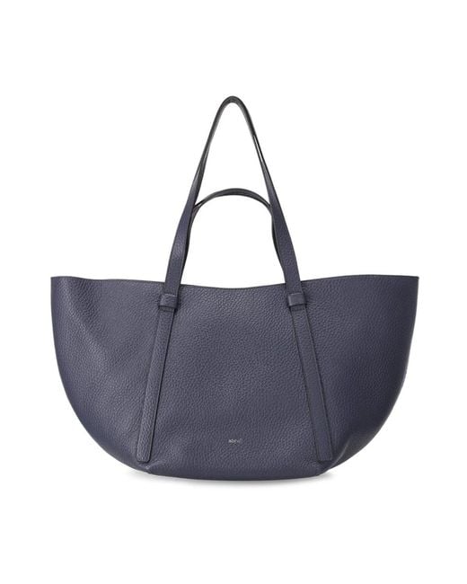Abro⁺ Blue Elegante Leder Shopper Tasche